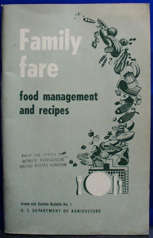 Family Fare Food Management Cookbook 1950