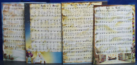 4 Different Cardboard Christmas Carols No Date