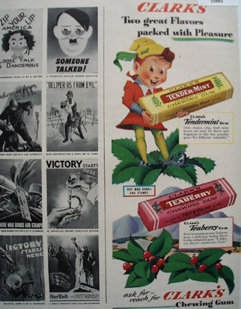 Clarks Chewing Gum 1942 Ad
