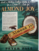 Peter Paul Inc. Almond Joy Candy 1950 Ad