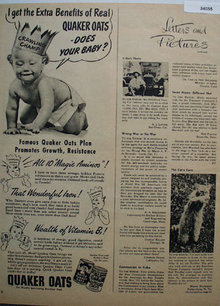 Quick Quaker Oats And Mothers Oats 1948 Ad