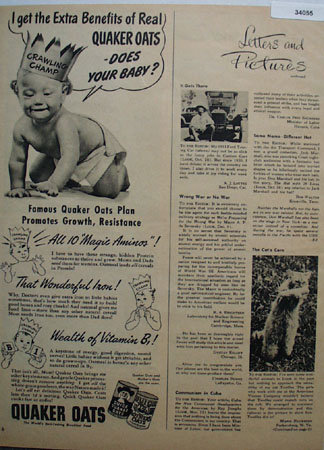 Quick Quaker Oats And Mothers Oats 1948 Ad
