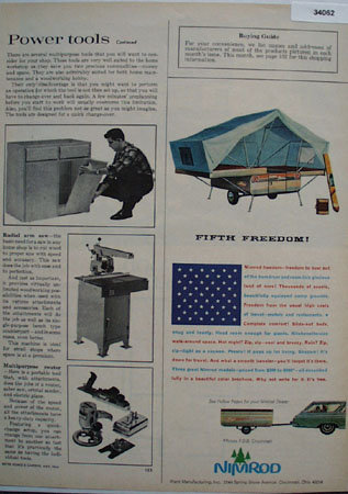 Ward Manufacturing Nimrod Camper 1964 Ad