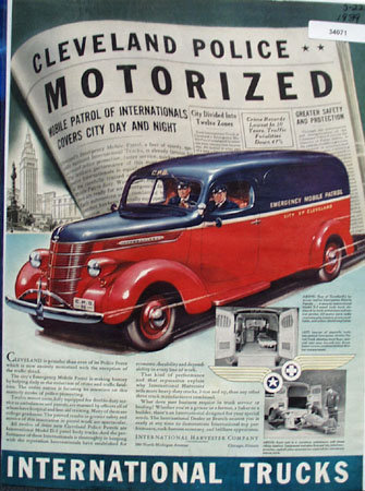International Trucks Cleveland Police 1939 Ad