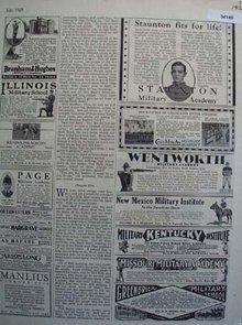 Military Academy 1929 Ads
