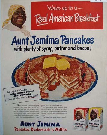 Aunt Jemima Pancakes and Waffles 1950 Ad