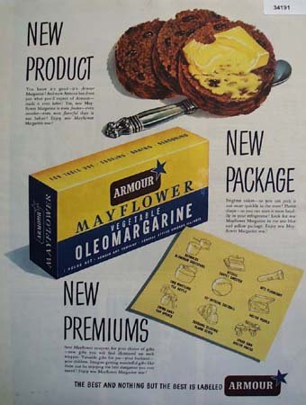 Armour Mayflower Oleomargarine 1949 Ad
