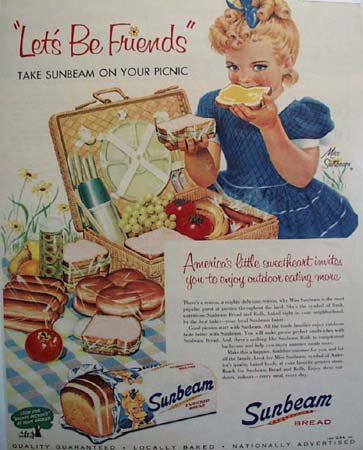 Sunbeam Bread Miss Sunbeam 1955 Ad
