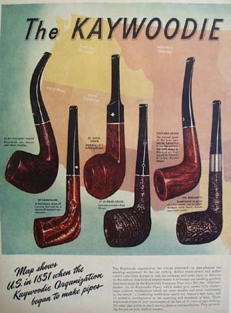 Kaywoodie Pipe Family 1947 Ad
