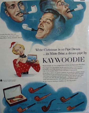 Kaywoodie White Briar Pipe 1953 Ad