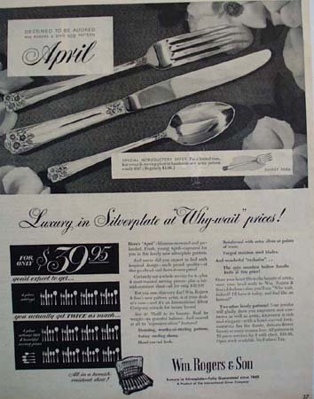 Wm. Rogers and Son Silverplate 1948 Ad