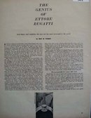 Ettore Bugatti Cars by Ken W. Purdy 1957 Article