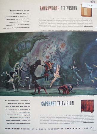 Capehart Farnsworth Television 1946 Ad
