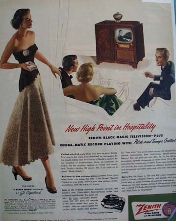 Zenith Television Jo Copeland 1951 Ad
