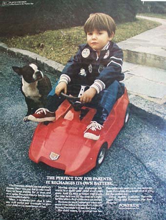 Eldon Industries Poweride battery Toy Car 1970 Ad