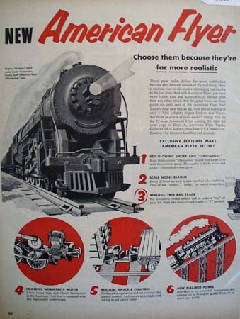 American Flyer Realistic Toy Trains 1953 Ad