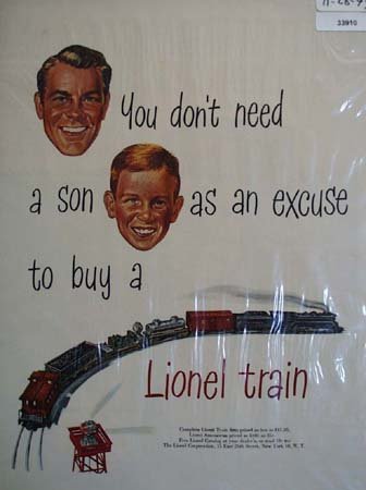 Lionel Train Father and Son 1949 Ad