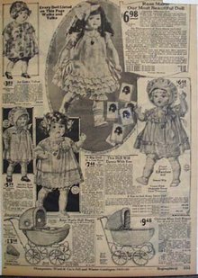 Montgomery Ward and Co. Dolls 1925 Ad