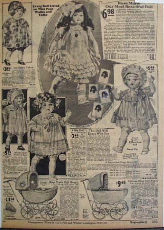 Montgomery Ward and Co. Dolls 1925 Ad