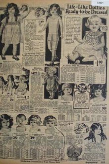Montgomery Ward Dollies Ready to be Dressed 1925 Ad
