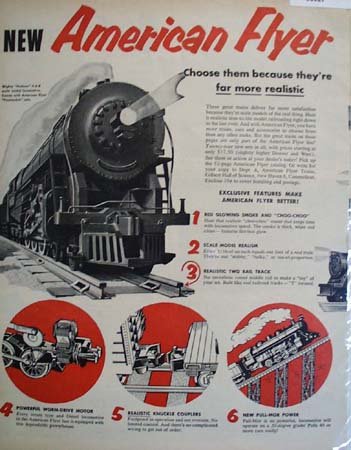 American Flyer Electric Trains 1953 Ad