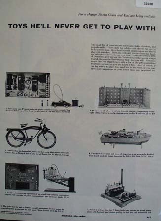 Lionel Miniature electric trains and Toys 1953 Ad