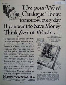 Montgomery Ward and Co. Wards First 1928 Ad