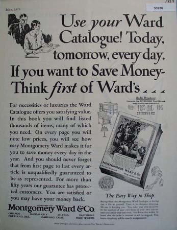 Montgomery Ward and Co. Wards First 1928 Ad