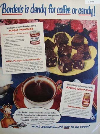 Bordens Eagle Brand Condensed Milk 1951 Ad