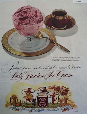 Lady Borden Ice Cream 1949 Ad