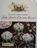 Lady Borden Chocolate Almond Ice Cream 1950 Ad