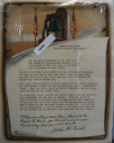This is a letter type written to Victor from John N. Powell