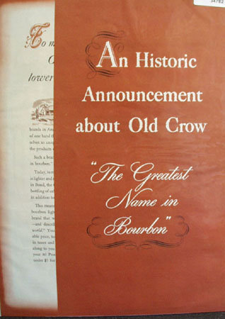 Old Crow Daniel Webster 1953 Ad