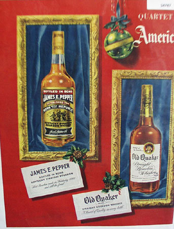 Hall Of Fame Whiskeys 1950 Ad