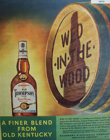 Old Thompson Finer Blend 1950 Ad