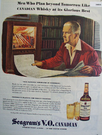 Seagrams V.O. Canadian Whiskies 1945 Ad