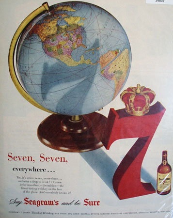 Seagrams Seven Blended Whiskey 1951 Ad
