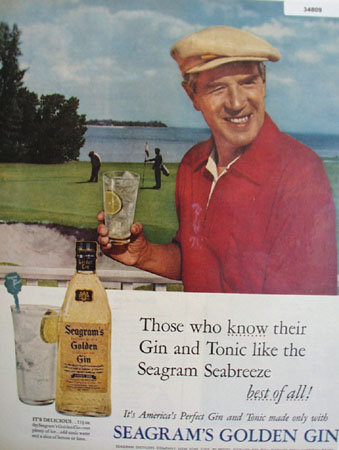 Seagrams Golden Gin 1955 Ad