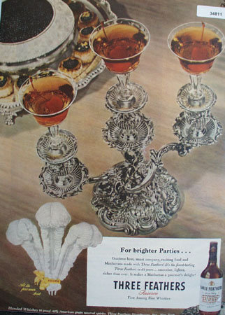 Three Feathers Reserve Whisky 1946 Ad