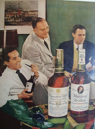 Hiram Walker Whiskies and Gin 1948 Ad