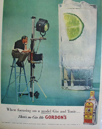 Gordons Distilled Dry Gin 1957 Ad