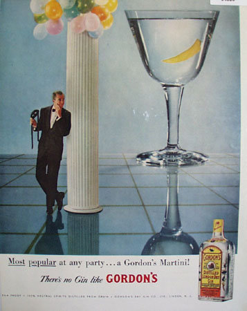 Gordons Gin Martini 1957 Ad