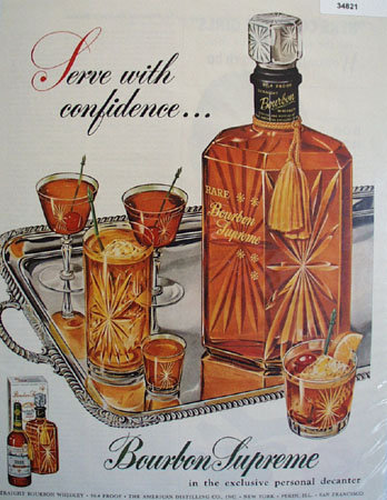 Bourbon Supreme Personal decanter 1959 Ad