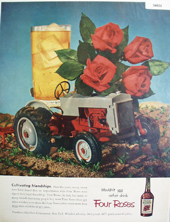 Four Roses Tractor 1952 Ad