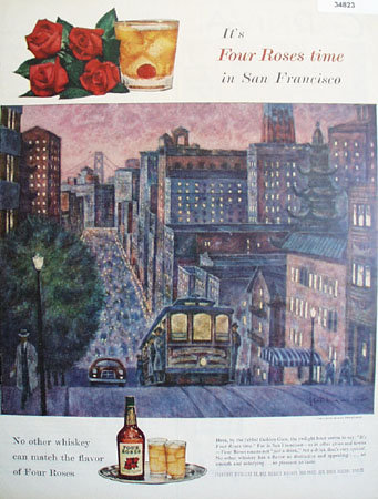 Four Roses San Francisco 1955 Ad.