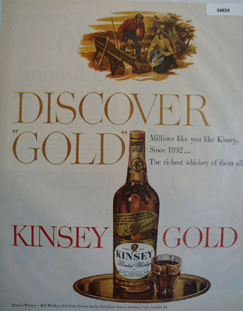 Kinsey Gold Whiskey 1951 Ad
