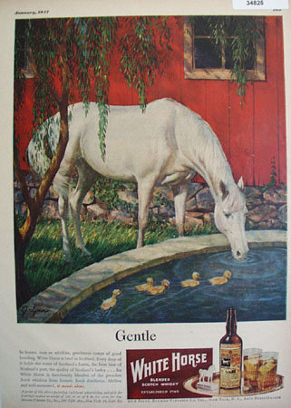 White Horse Blended Whiskey 1947 Ad