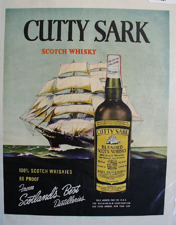 Cutty Sark Blended Scots Whisky 1956 Ad