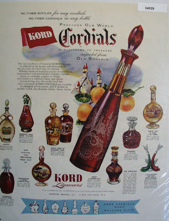 Kord Imported Brands Cordials 1951 Ad