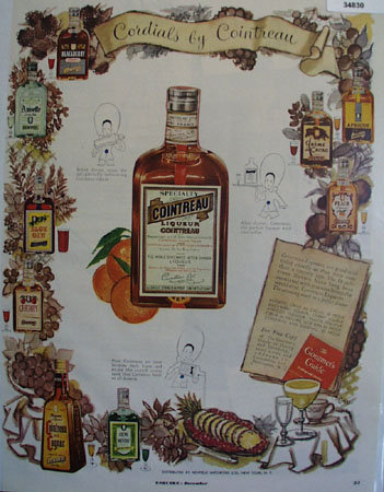 Cointreau Liqueur Specialty 1951 Ad